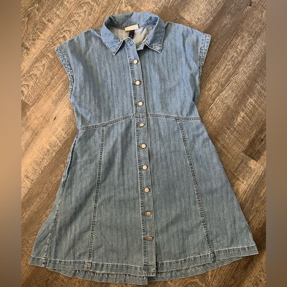 Universal Thread Cap Sleeve Button Down Dress-Size Medium‎ - Picture 3 of 8